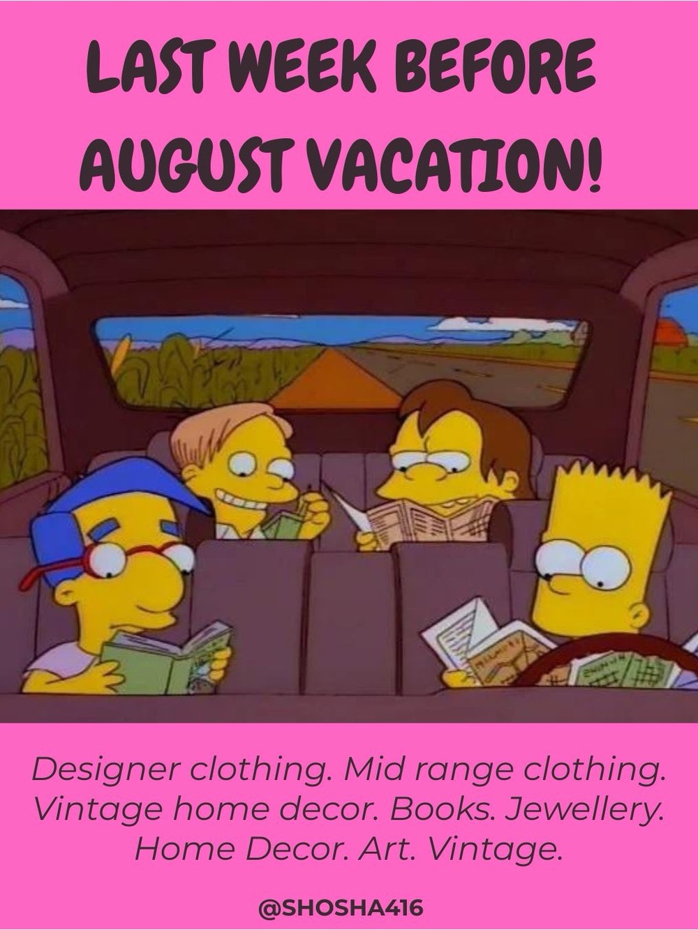 BUY NOW! LAST WEEK BEFORE VACATION!